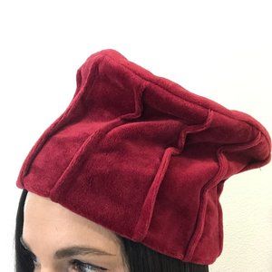 A La Bonne Renommee Red Velour Hat